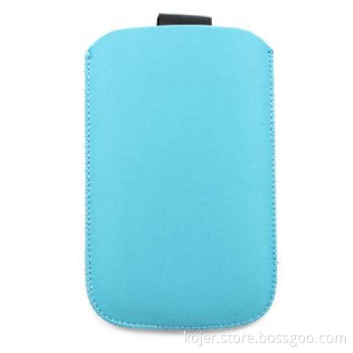 Mobile Phone Pouch, Made of Frosted Material with Retractable Pull-tab and Velcro Closure